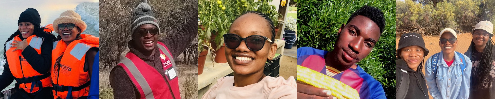 Collage of five pictures of our members.