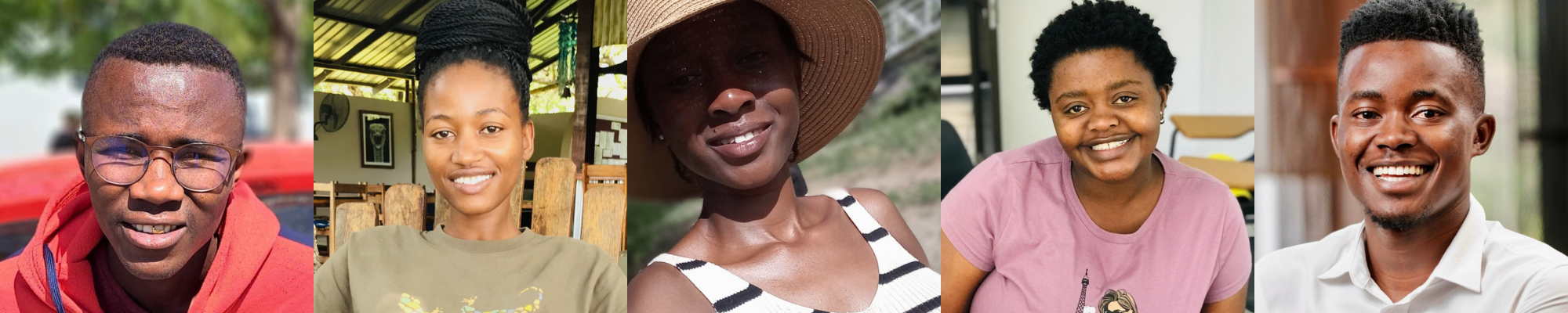 Collage of five pictures of our members.