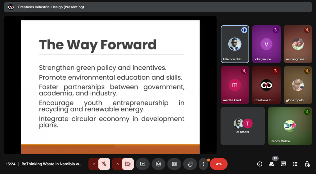 Screenshot of webinar room