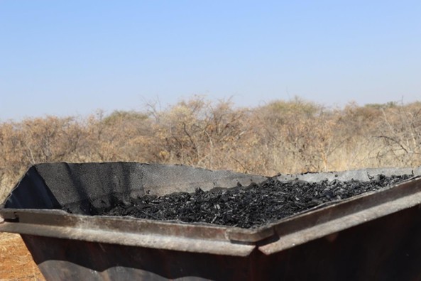 Biochar photograph by Thanti Bengela